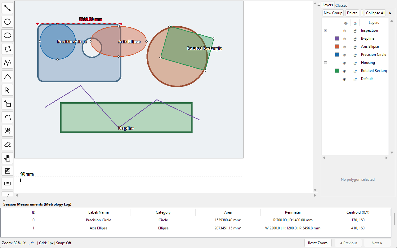 Engineering shape tools and measurements